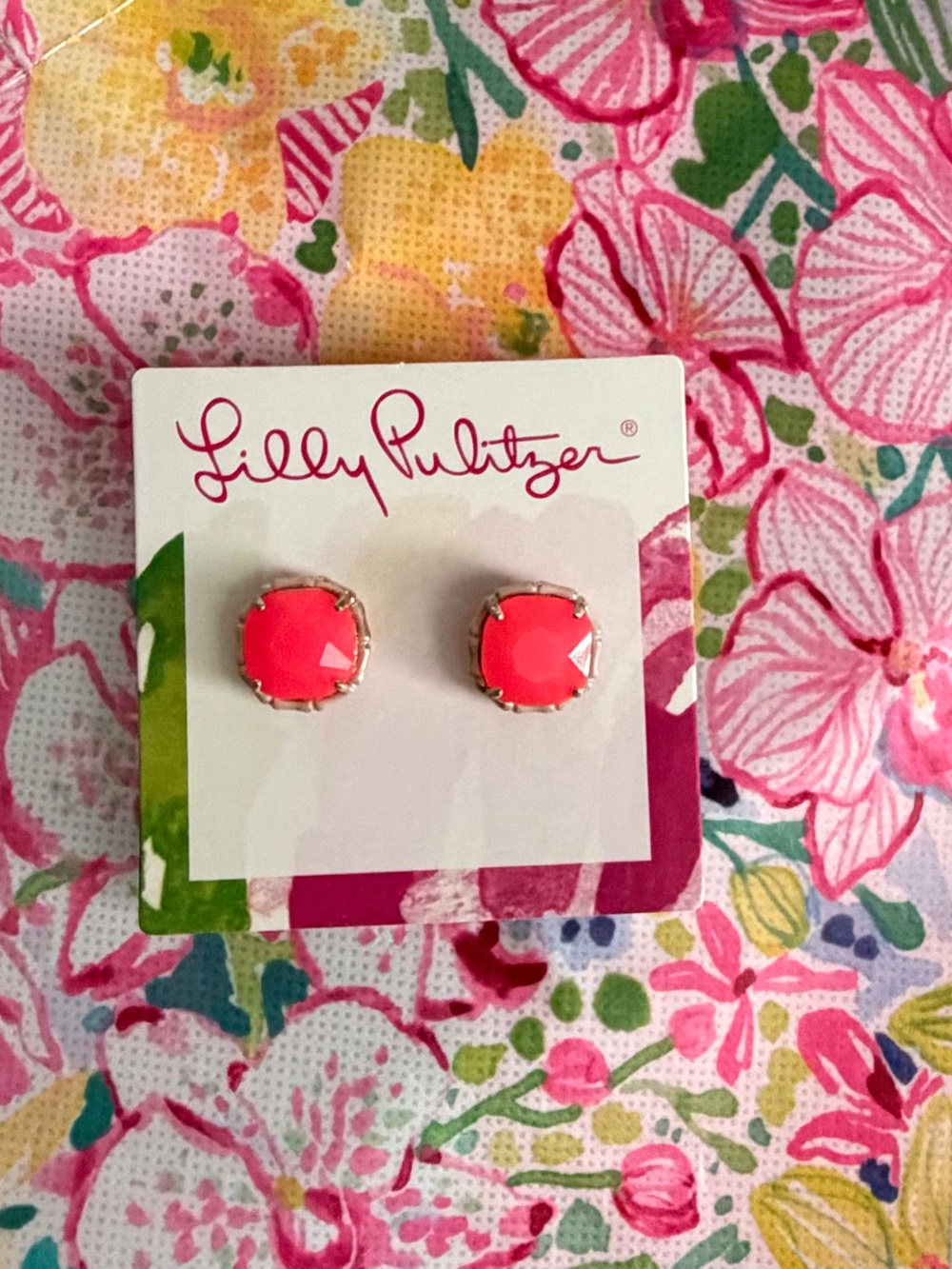 Lilly Pulitzer Hot Pink Stud Earrings